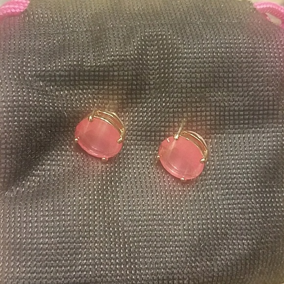 Kate Spade pink studs with gold - Picture 3 of 3